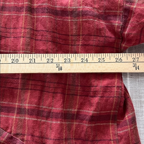 Vtg Bryn Walker Red Plaid Linen Jacket - Picture 3 of 8